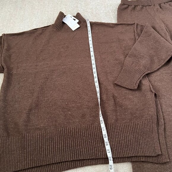 NWT Commense Two Piece Matching Sweater Wide Leg Pull On Pants Set M - Picture 4 of 13
